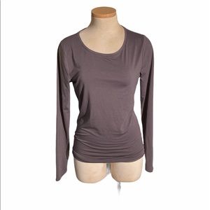 Athleta Essence Semi Fit Long Sleeve Gray